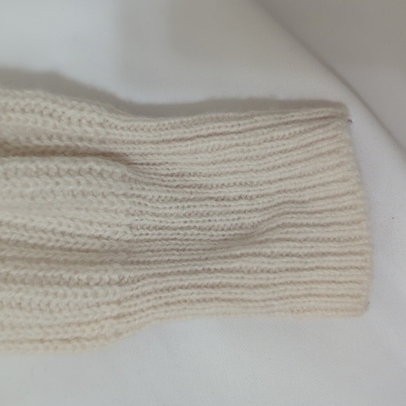 Madewell Lyle Ribbed Henley Sweater, Color Cream Size XXS - Picture 9 of 14